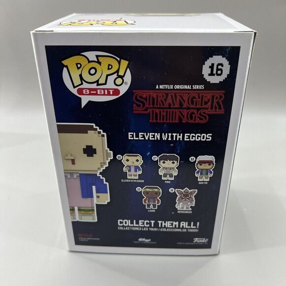 Funko Pop! 8-Bit: Stranger Things Eleven With Eggos #16 With Protection Case NEW - Picture 4 of 7